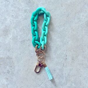 Bellestyle Turquoise Chain Keychain with Tassel